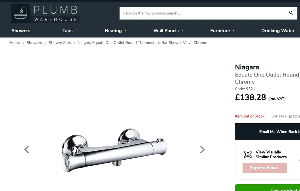 Thermostatic Bar Shower Valve | Round, Chrome - Image 2