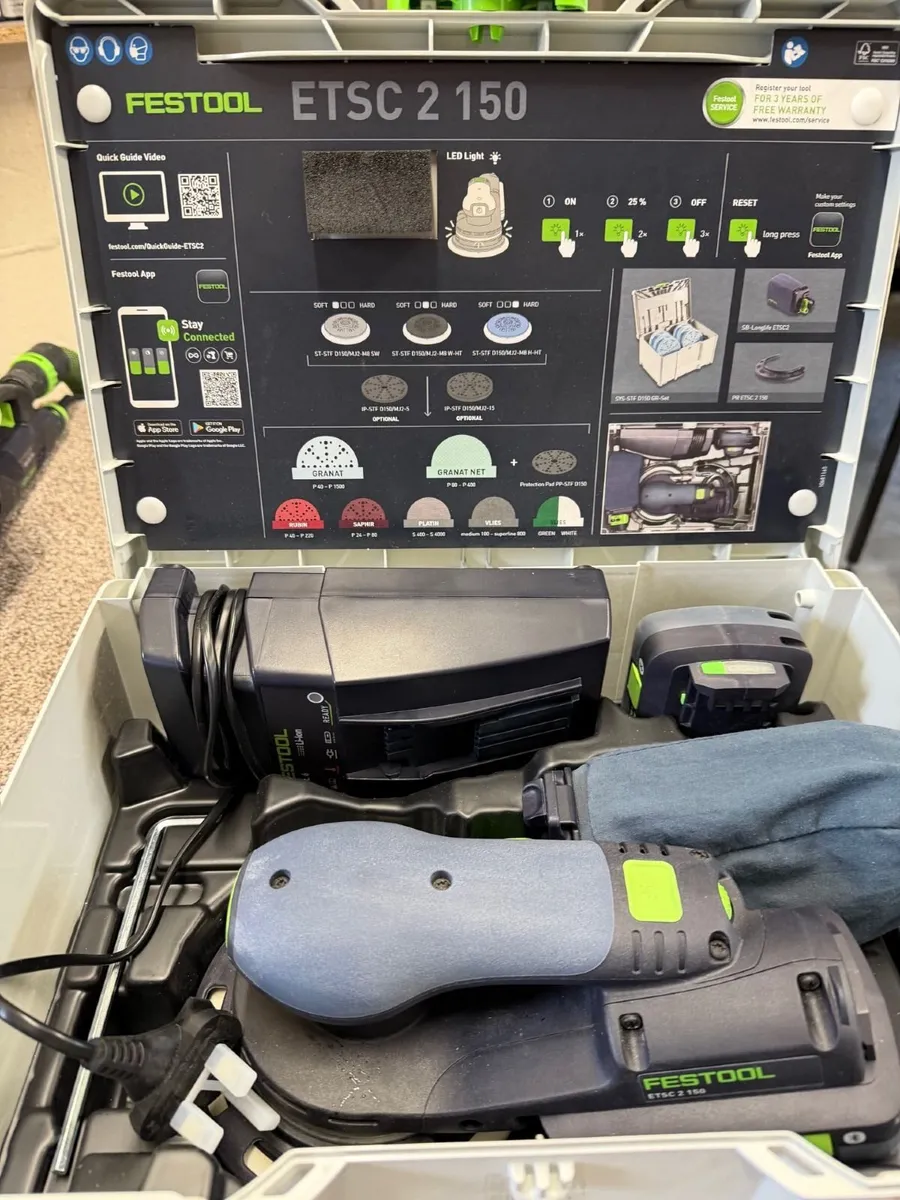2025 Festool ETSC 2 150 Sander Cordless - Image 2