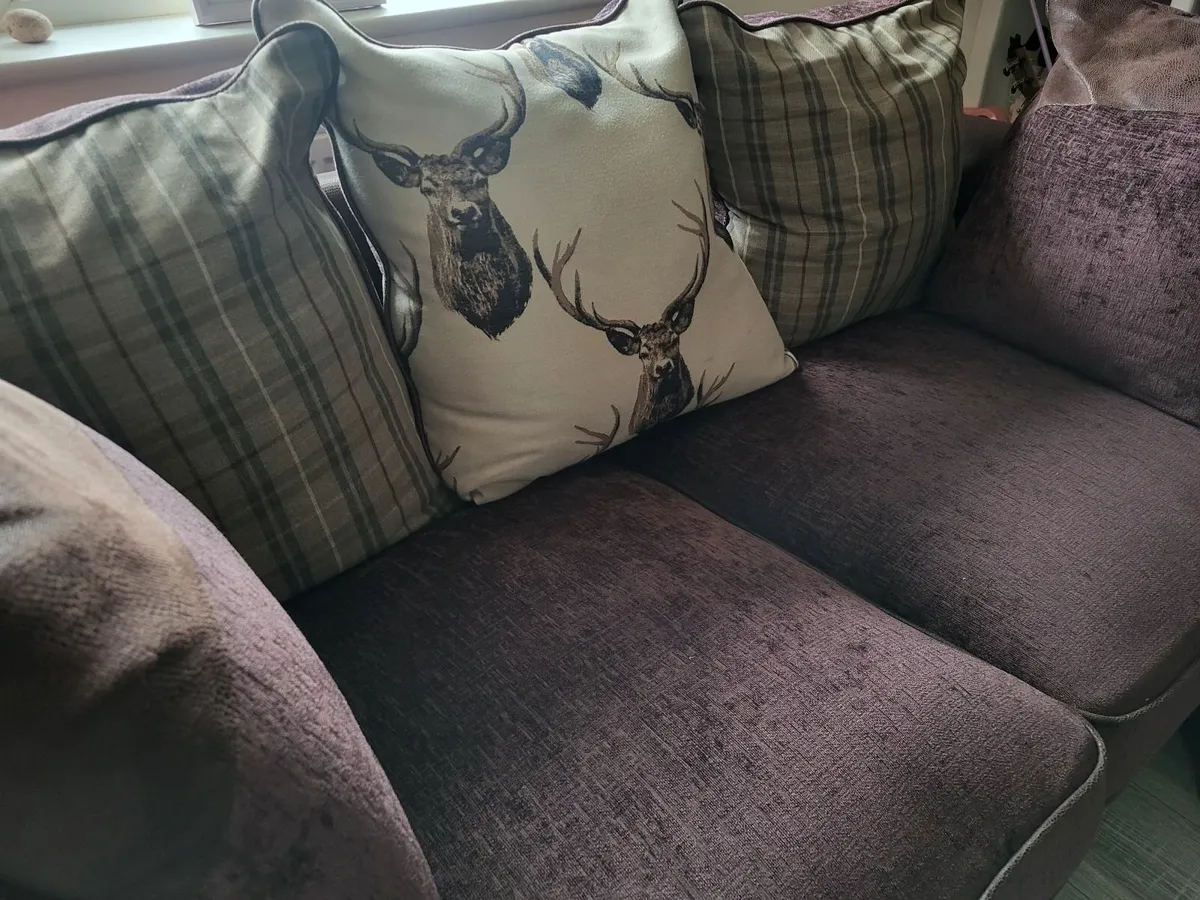 Two Seater Chocolate Brown Sofa - Image 2