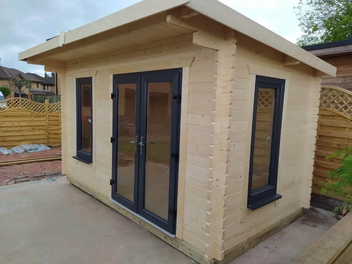 🏡 12x8 Coola 44mm Log Cabin 🌟 PVC Doors & Window - Image 1