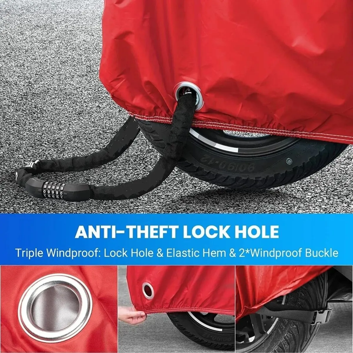 Motorcycle Cover 210D Waterproof For Outdoor bike - Image 4