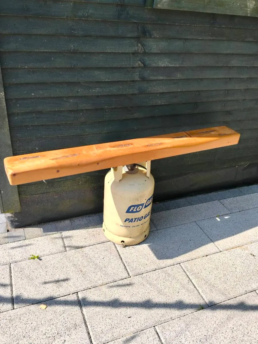 Wood pine mantel - Image 4