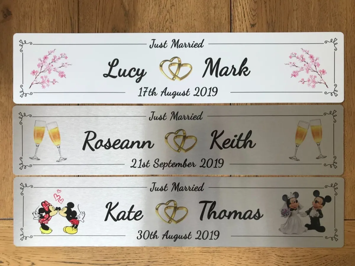 Personalised Wedding Number Plates - Image 2