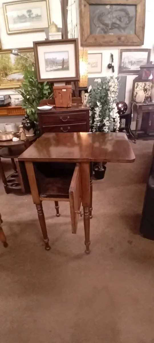 Victorian Mahogany Drop Leaf Pot Cupboard - Image 2