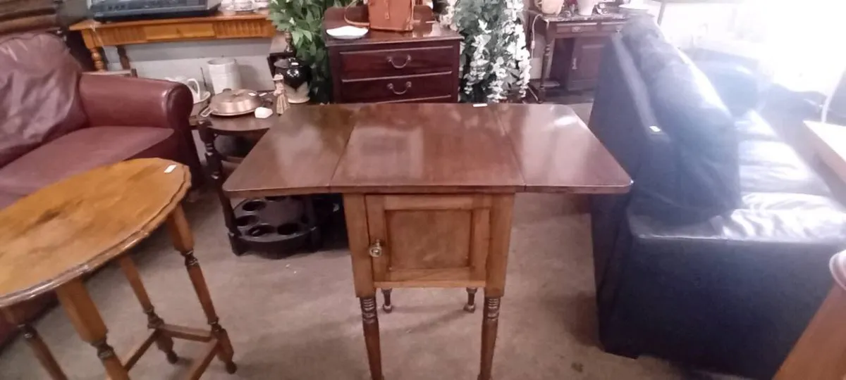 Victorian Mahogany Drop Leaf Pot Cupboard - Image 3