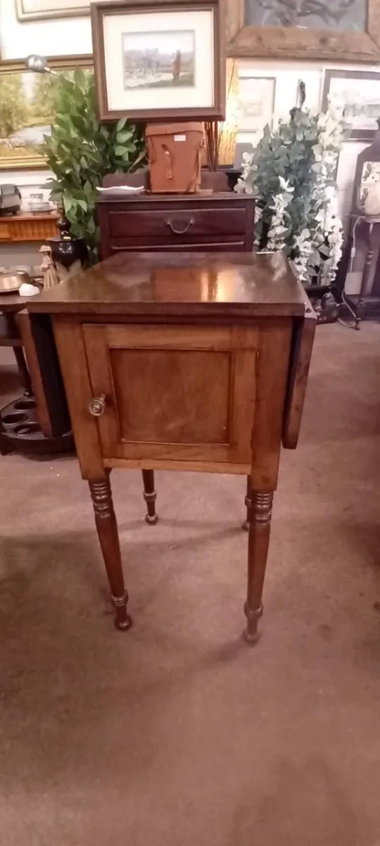 Victorian Mahogany Drop Leaf Pot Cupboard - Image 1