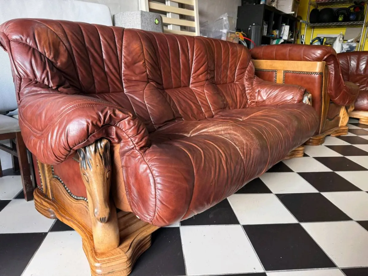 Leather couch for sale - Image 2