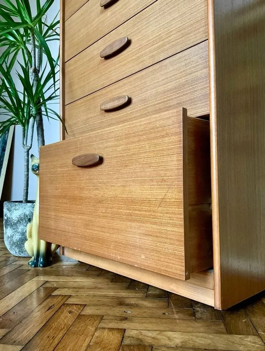 Mid century tallboy vintage retro teak - Image 3