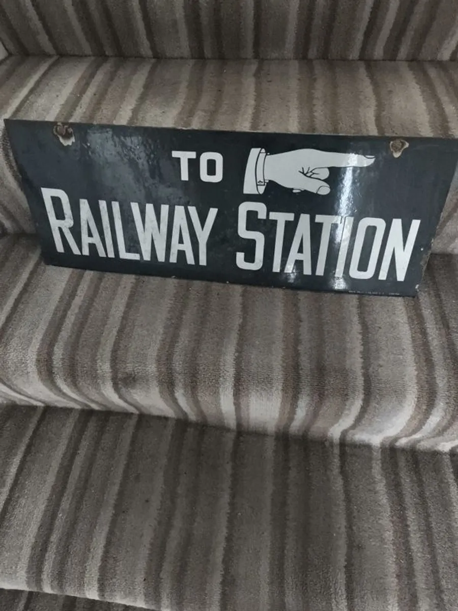 Old CIE enamel double sided hanging sign - Image 1