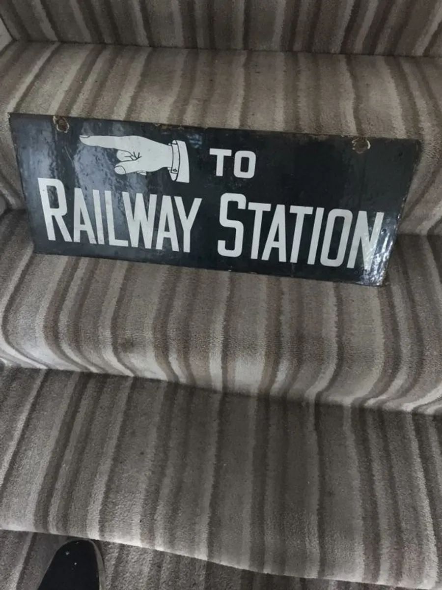 Old CIE enamel double sided hanging sign - Image 2