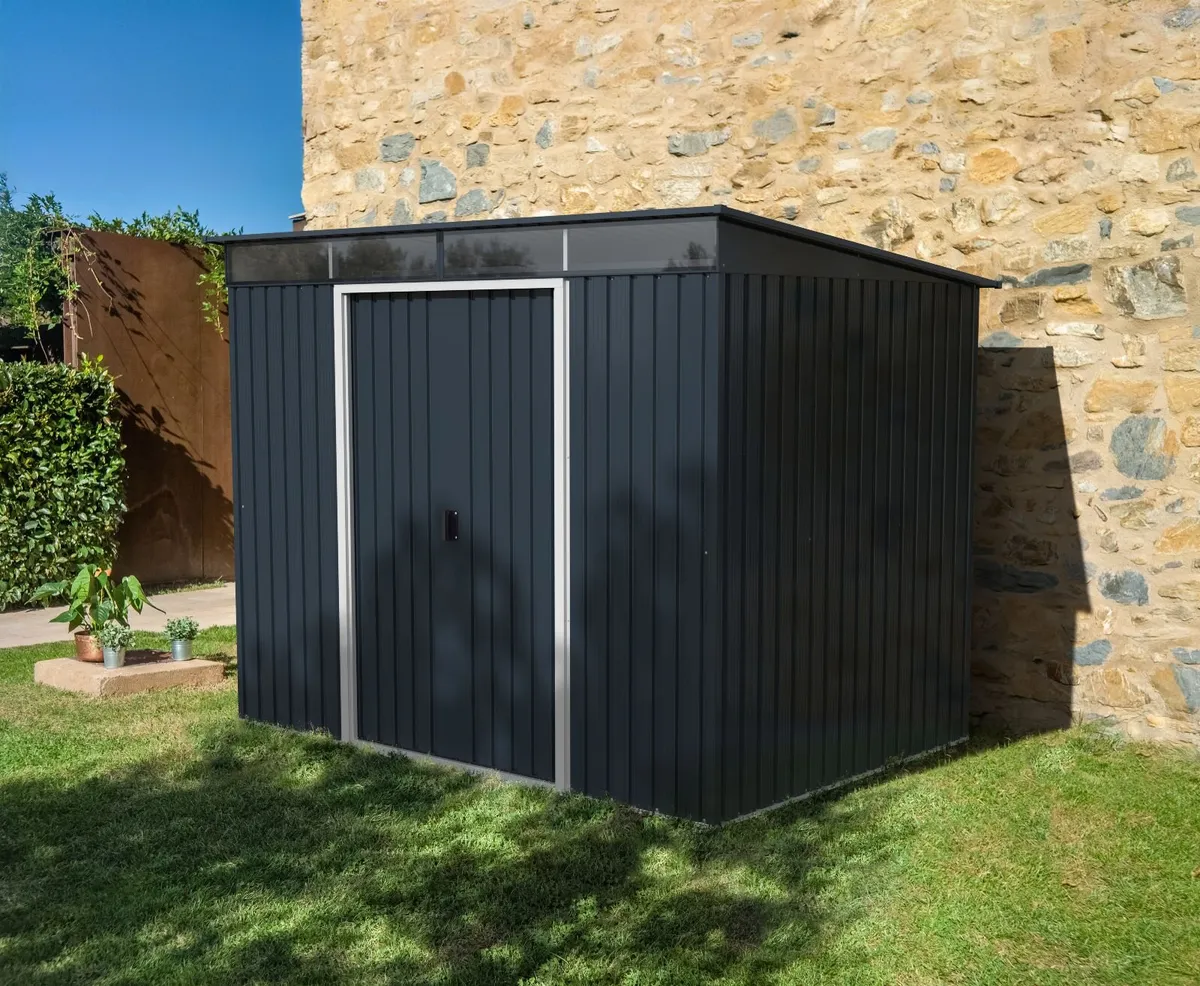 🏡 8x6 TOP Pent Skylight Steel Shed –Modern Design - Image 1