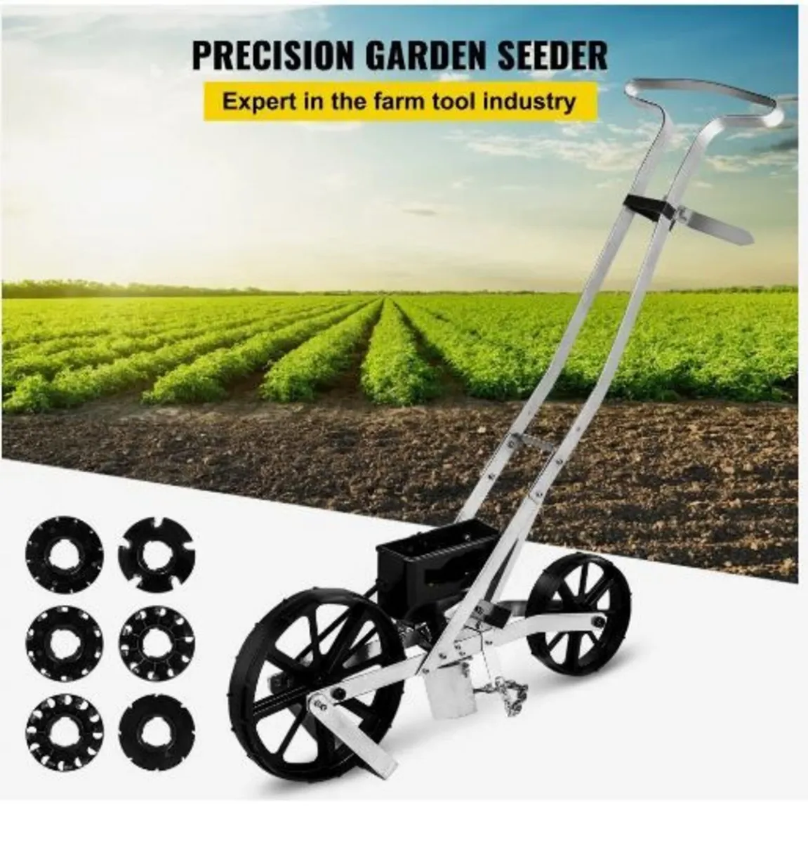 Garden Seeder, Metal Precision Garden Push - Image 3