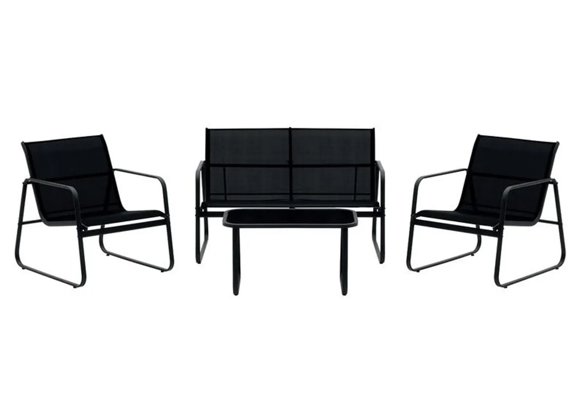 Malibu 4 Piece Garden Sofa Set with Glass Table - Image 2