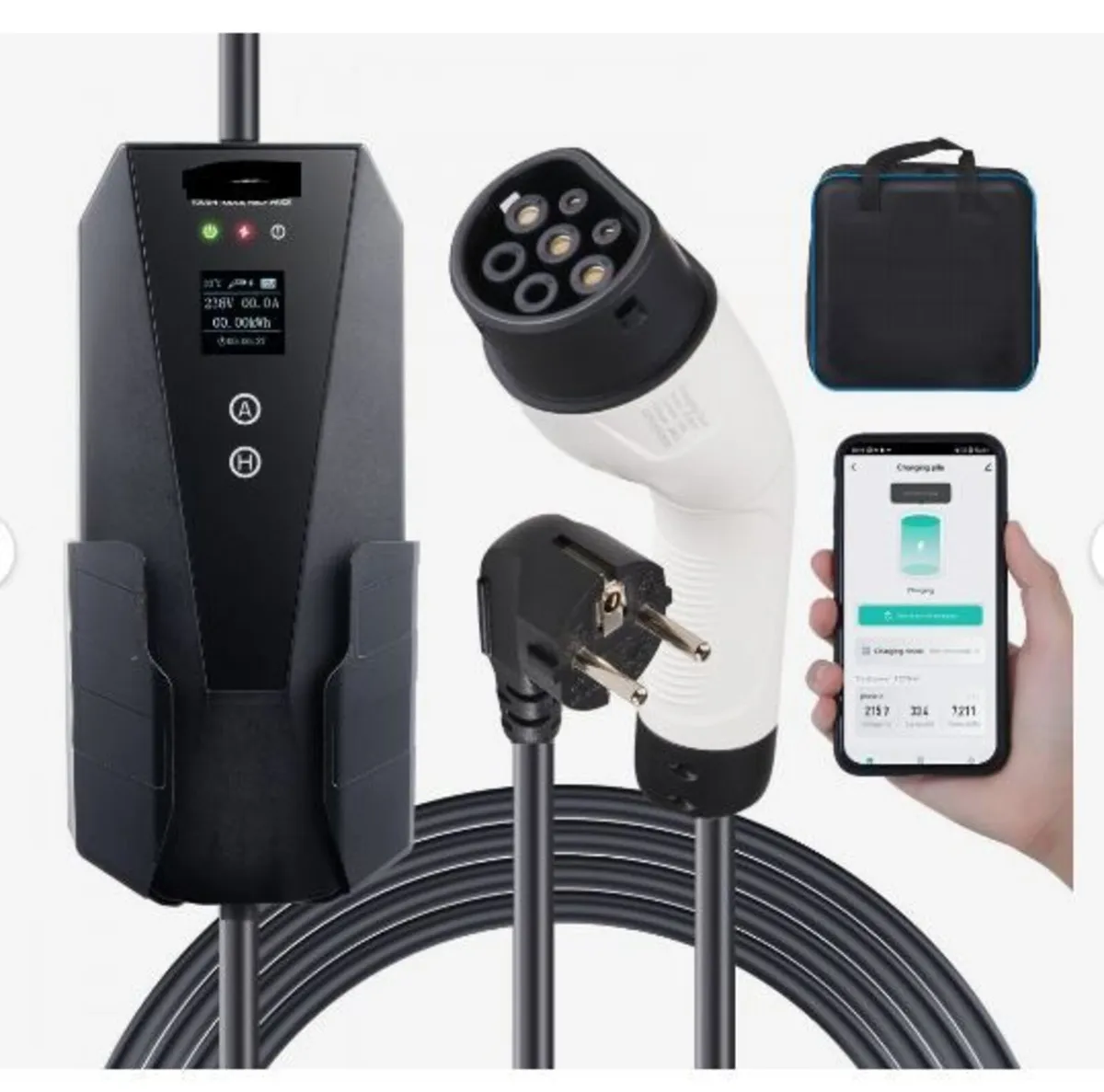 Portable EV Charger Type 2, 16A 3.7 kW - Image 1