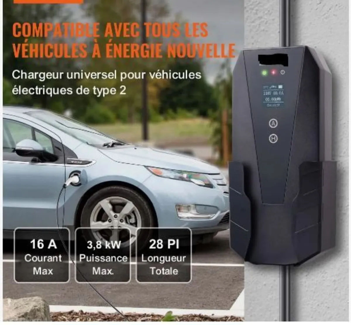 Portable EV Charger Type 2, 16A 3.7 kW - Image 3
