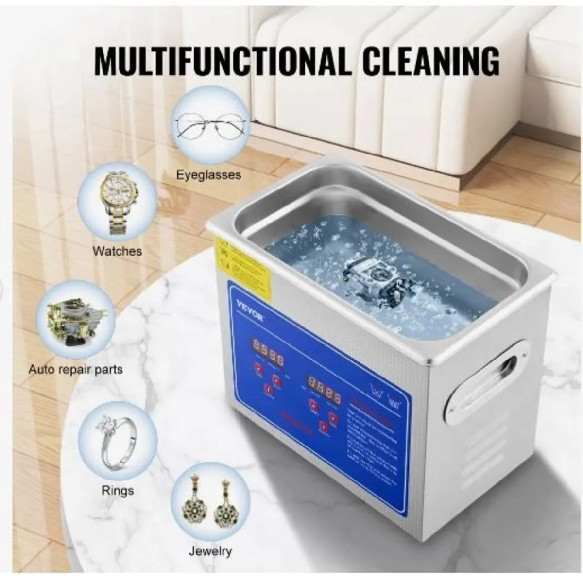 Professional Ultrasonic Cleaner, 2.85 L Ultrasoni - Image 2