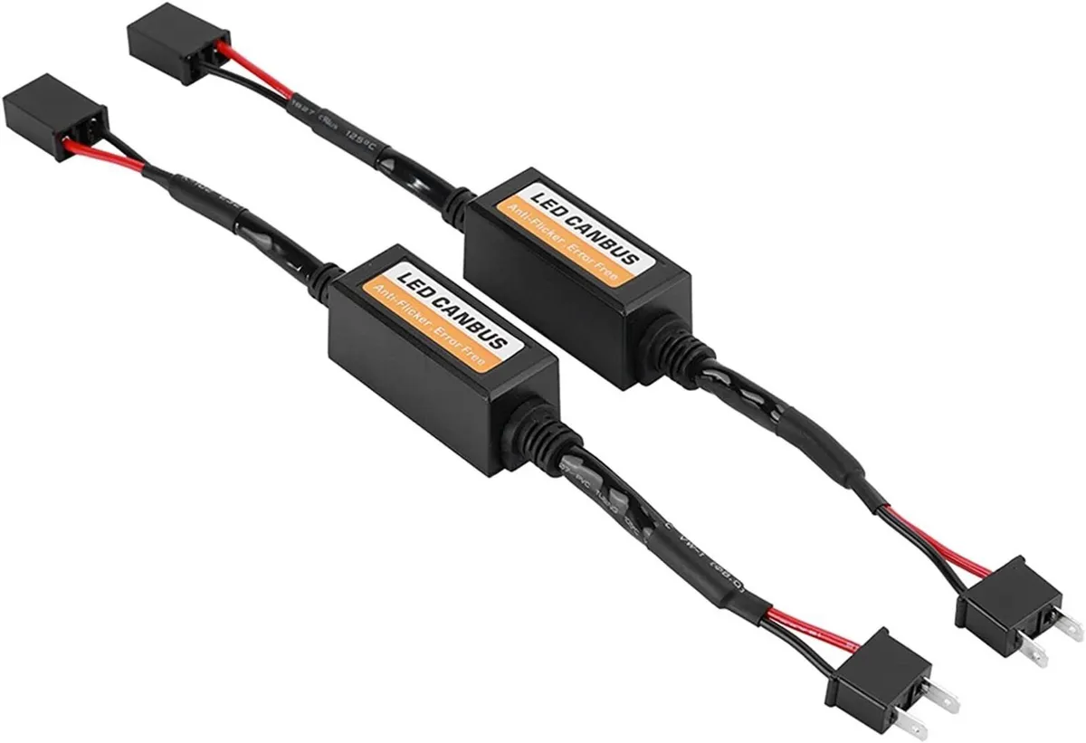 2x H7 LED Headlight Canbus Decoder Anti Flicker - Image 1