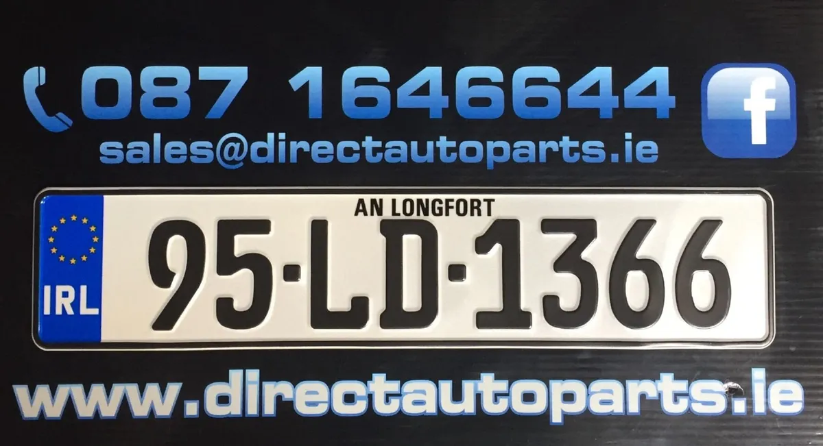German Style Pressed Number Plates x 2 - Image 1
