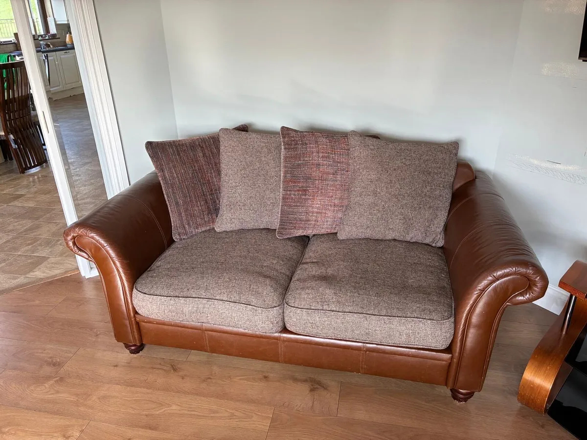 Three Piece Suite and Foot Stool - Image 3