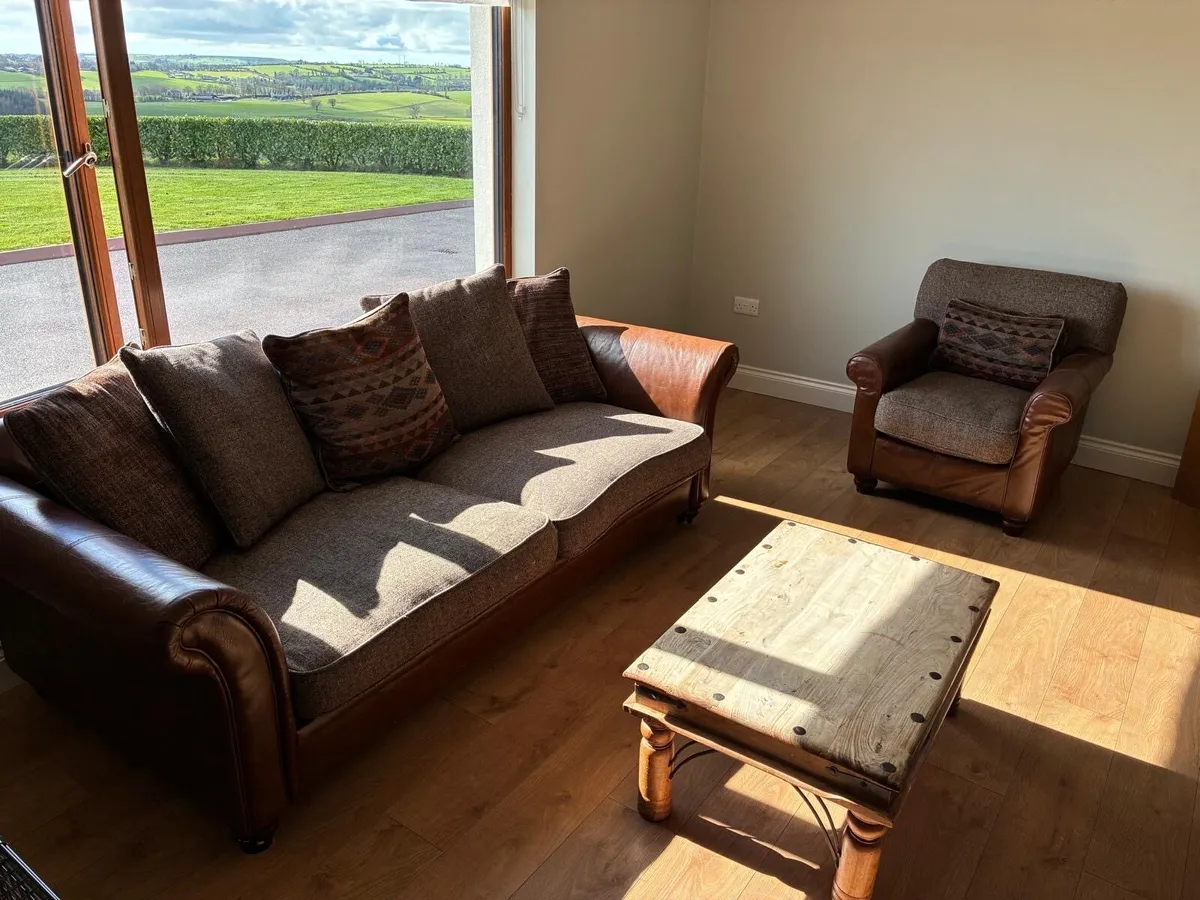 Three Piece Suite and Foot Stool - Image 1