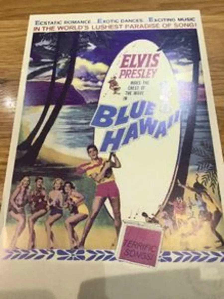 Genuine Elvis Memorabilia Poster from  Blue Hawaii