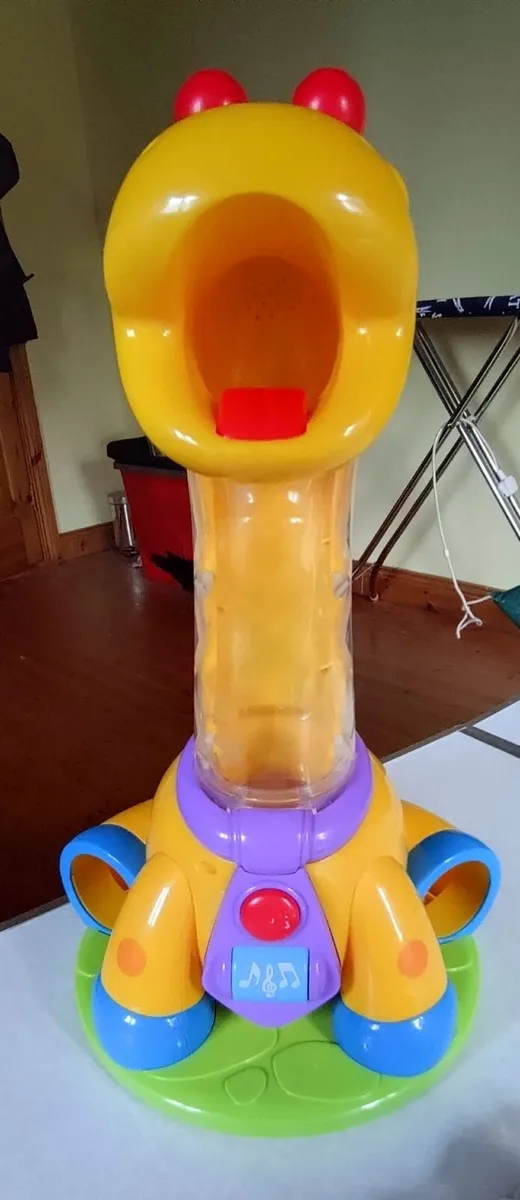 Spin & Giggle Tall Plastic Giraffe Toy, For Kids. - Image 3