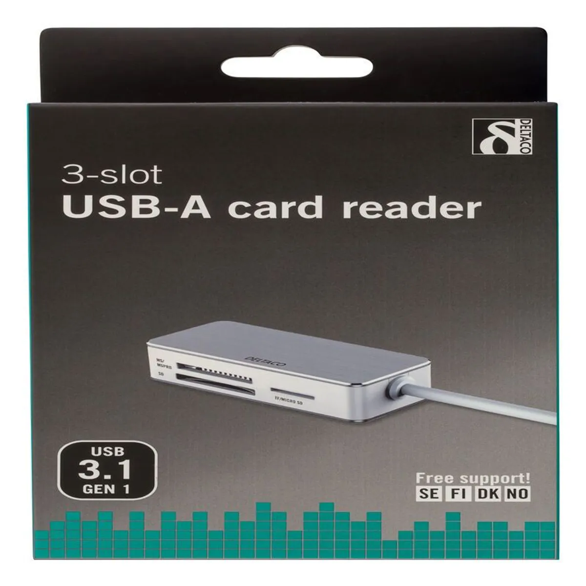 USB-A memory card reader for SDHC, microSD and MemoryStick - Image 2