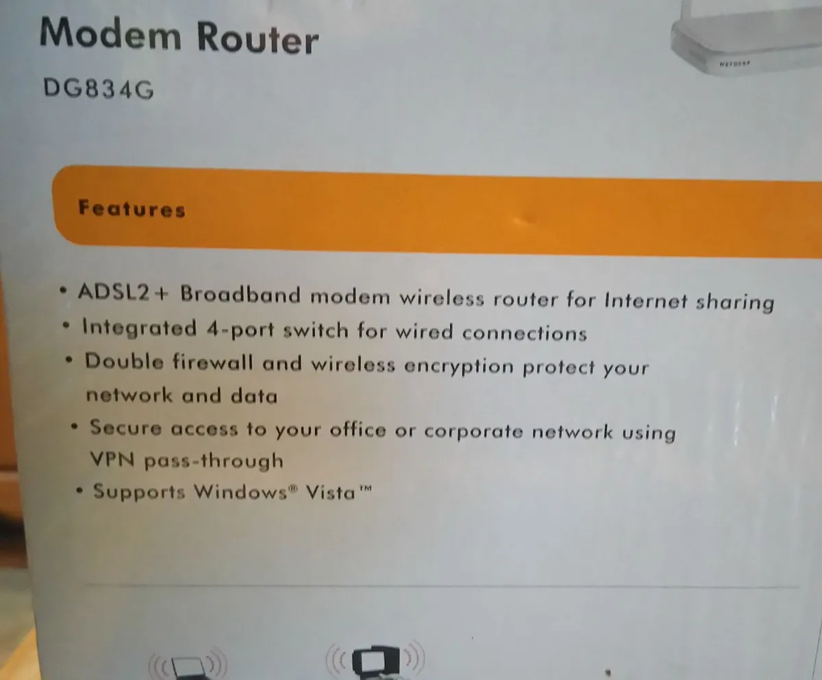 Netgear Wireless - G Modem Router (new). - Image 3