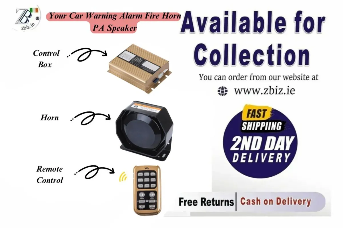 Car Warning Alarm Siren 200W Speaker with Mic - Image 1