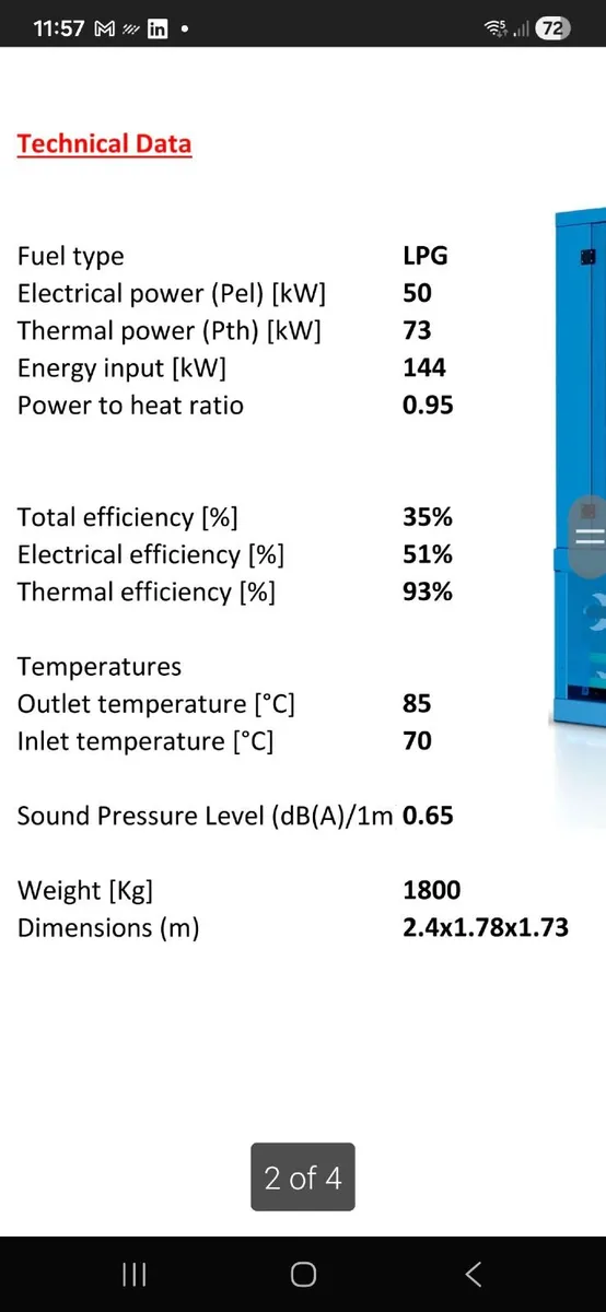 CHP LPG combined heat and power generator - Image 2
