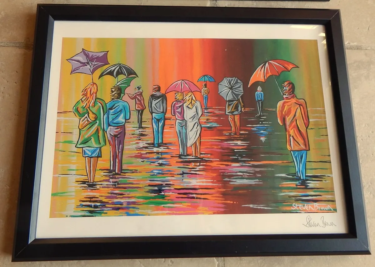 Large Signed Stephen Brown Scottish Autumn Print - Image 2