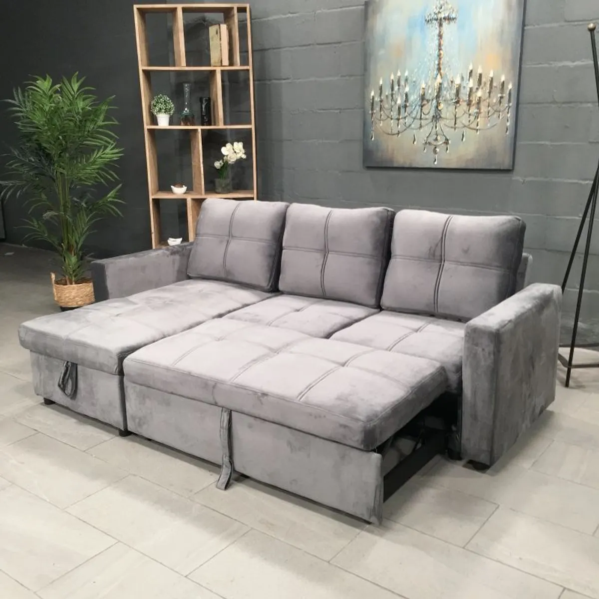 Sofa bed chaiselongue with storage - Image 4