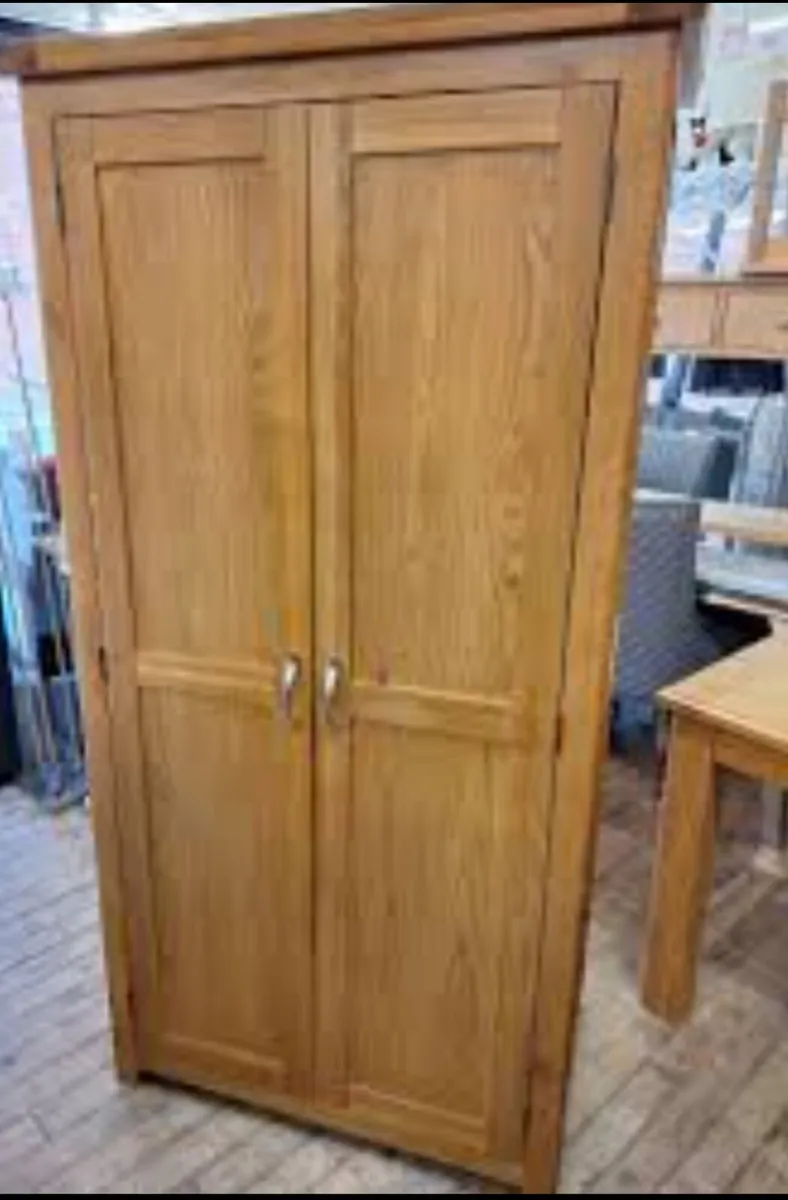 Double oak wardrobe