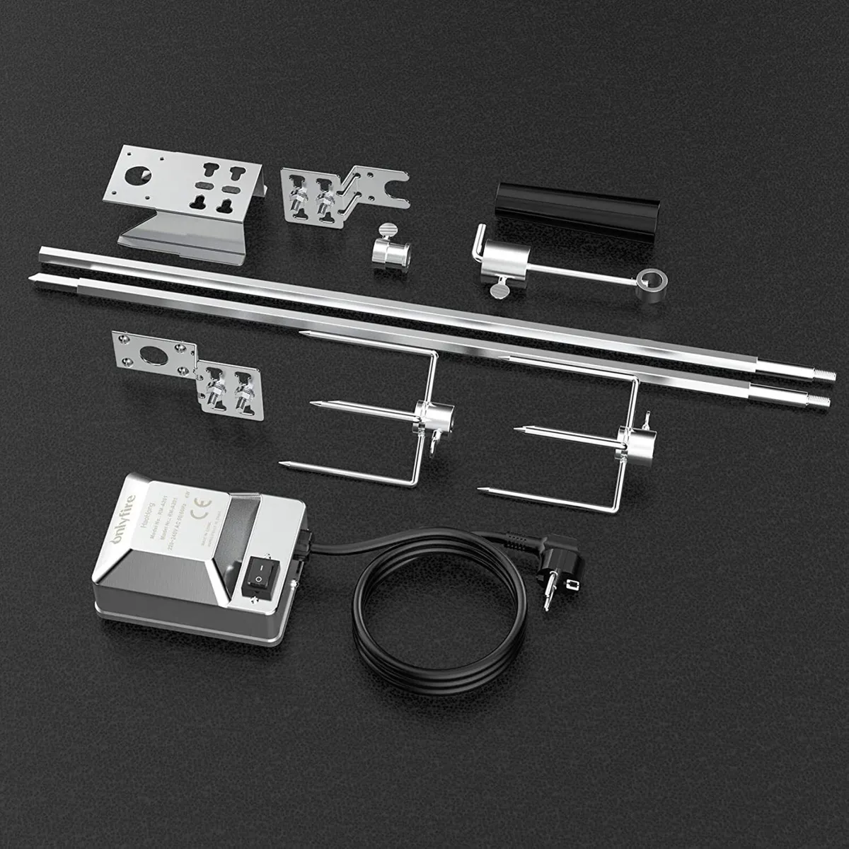 BBQ Skewer Set Universal w/EU Motor Holder Kit - Image 2