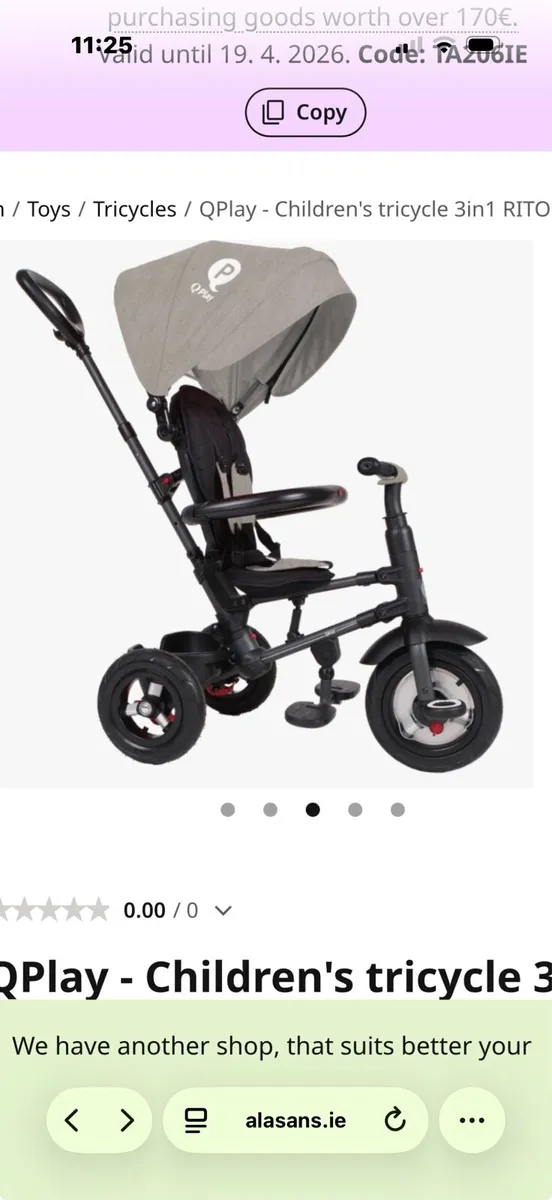 Q play rito folding trike 3 in 1 - Image 1