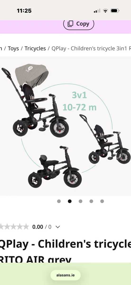 Q play rito folding trike 3 in 1 - Image 2