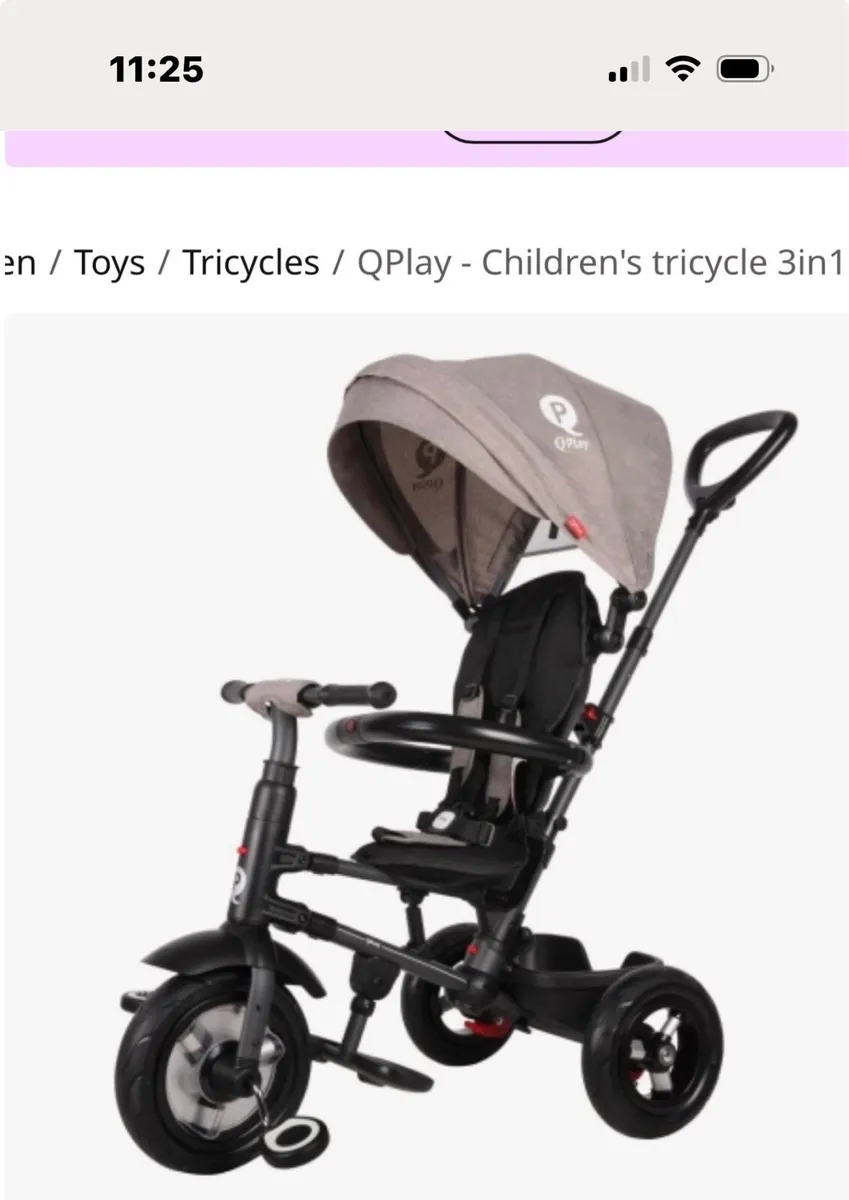 Q play rito folding trike 3 in 1 - Image 3