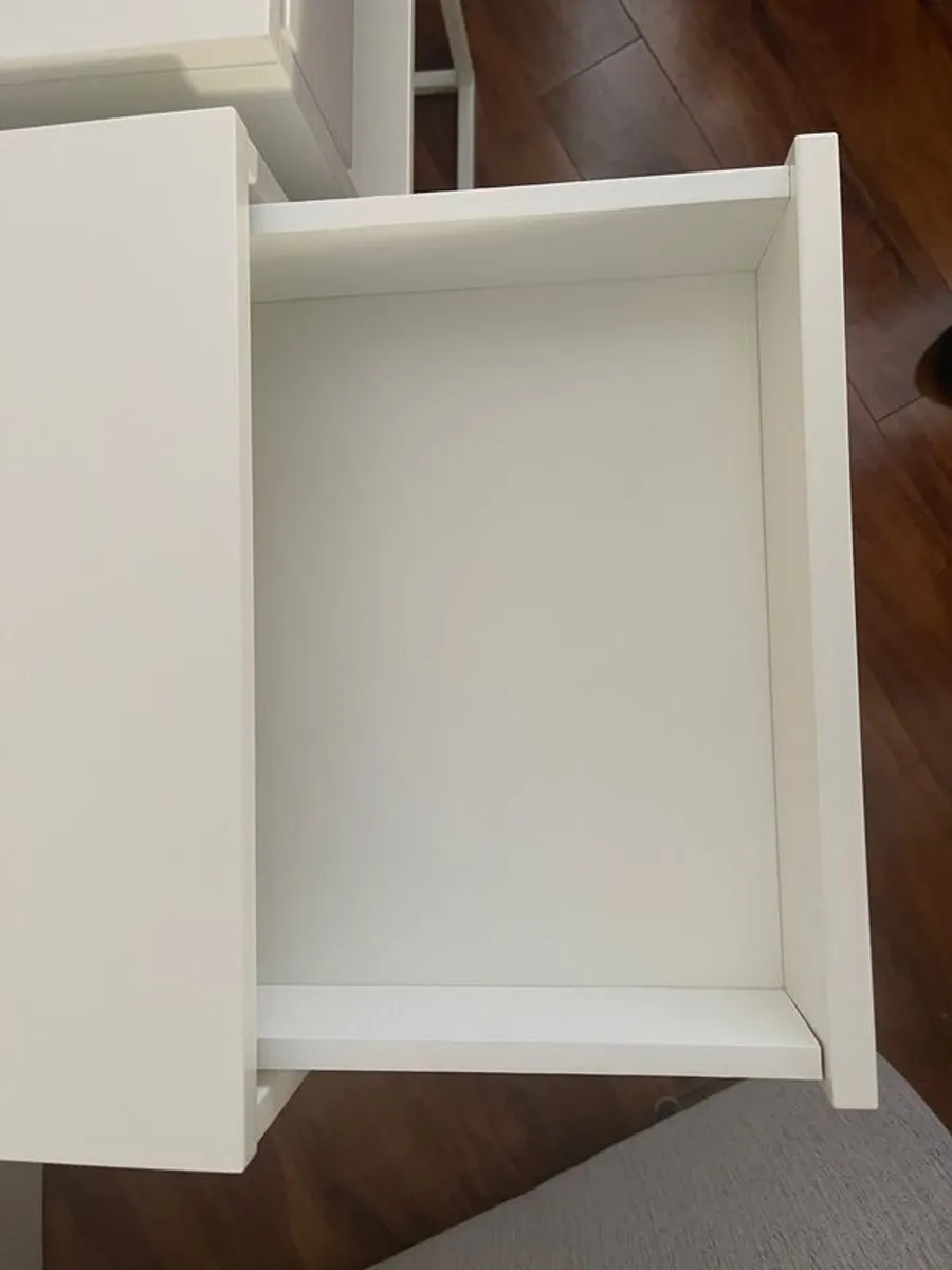 White Vikhammer side/bedside table/lockers - Image 2
