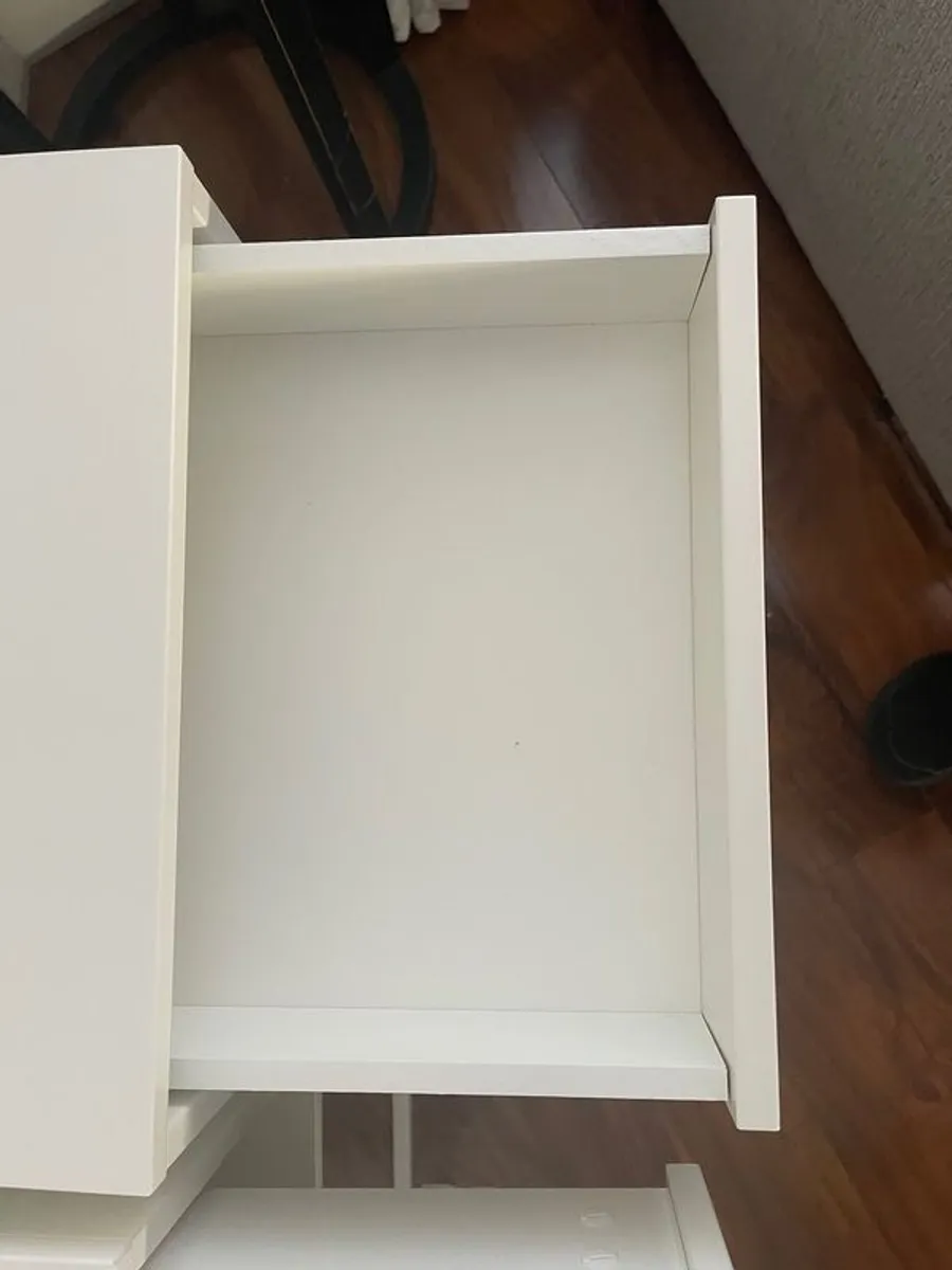 White Vikhammer side/bedside table/lockers - Image 3