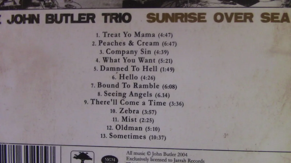 The John Butler Trio - Sunrise Over Sea CD - Image 2