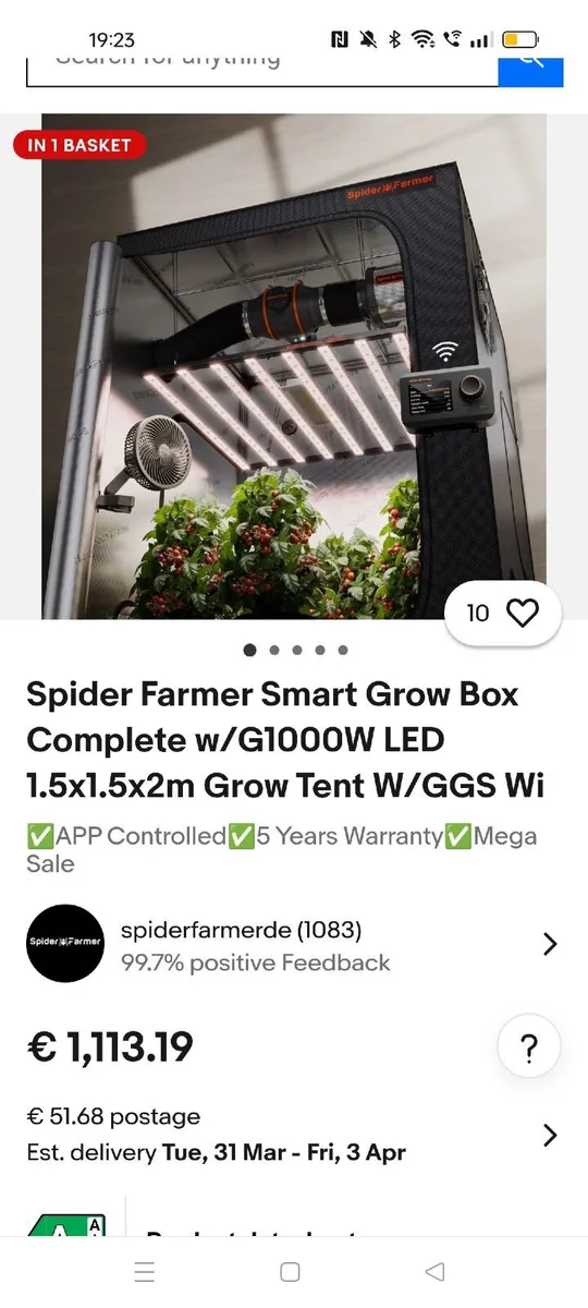 Spider farmer smart grow box full set up - Image 2