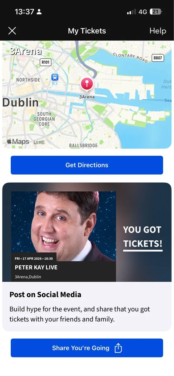 2 x Peter Kay tickets