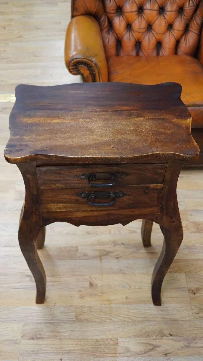 Pair of Sheesham Wood Bedside Tables - Image 4