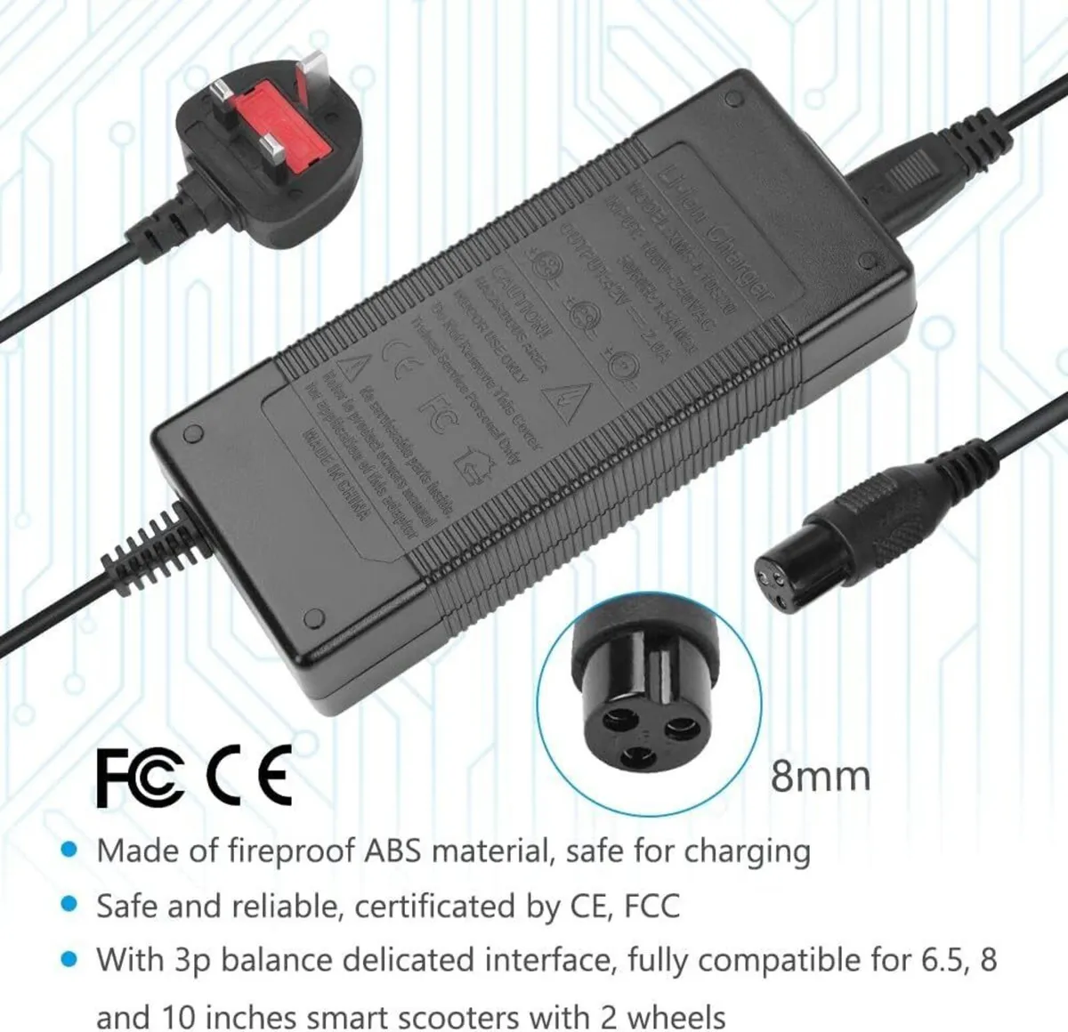 Hoverboard Scooter Charger Power Adapter - Image 3