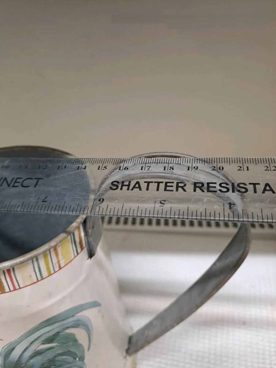 Rustic Enamel Jug with Rooster Design - Image 3