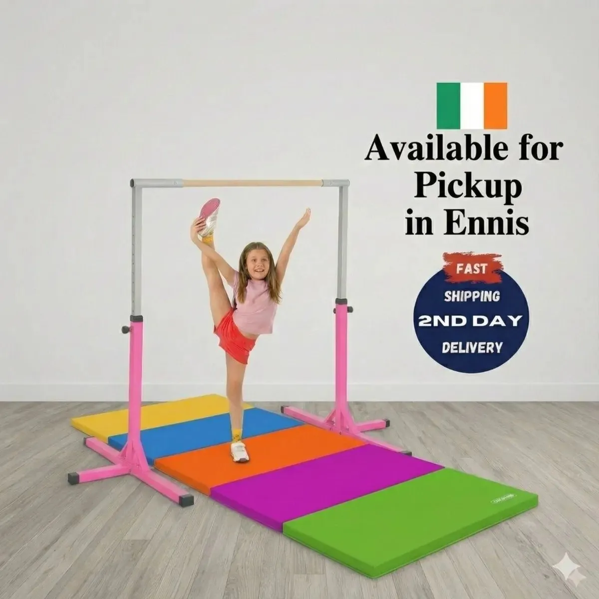 Adjustable Gymnastic High Bar Kit For Children - Image 1