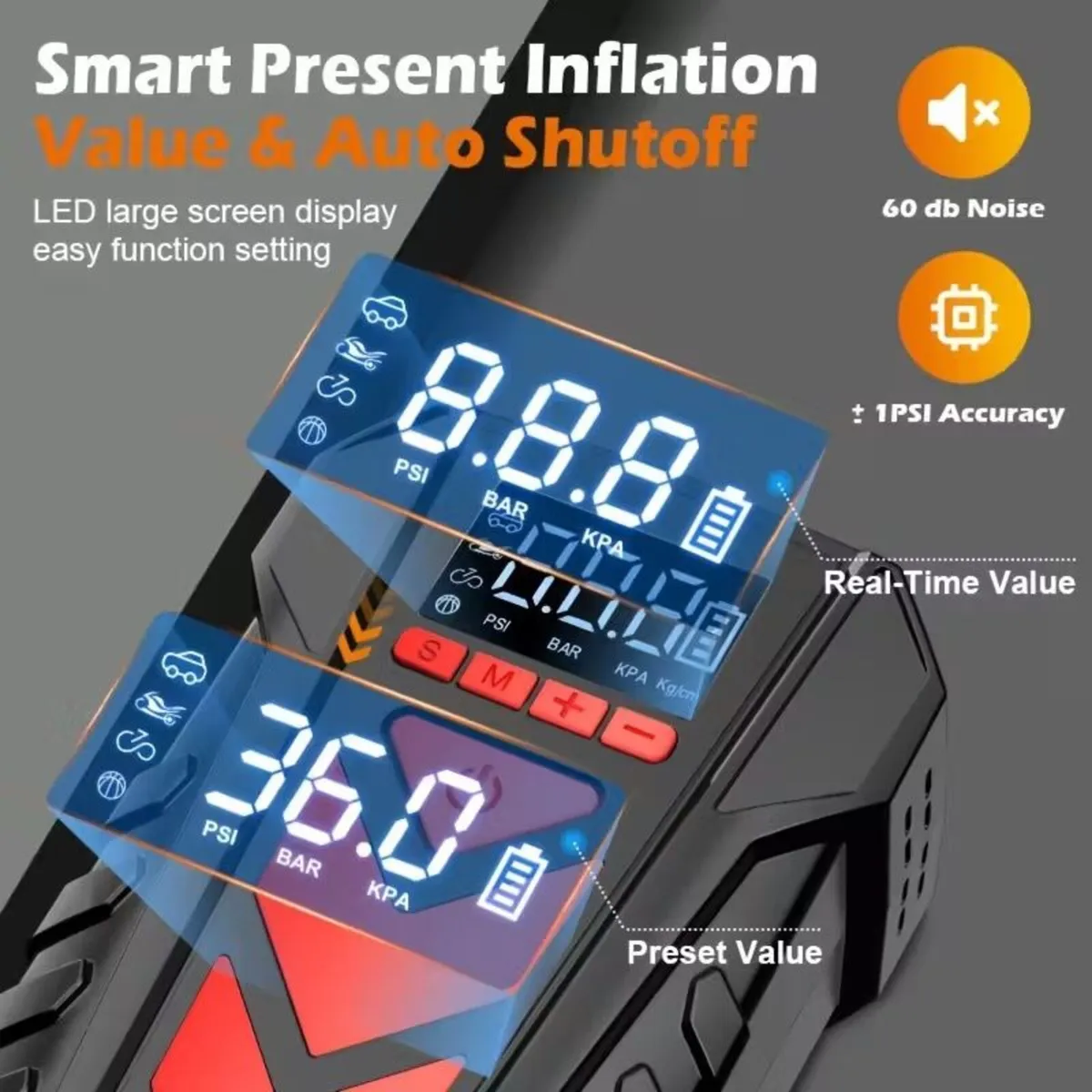 Jump Starter 5 in1 4000A Air Inflator 12V - Image 3