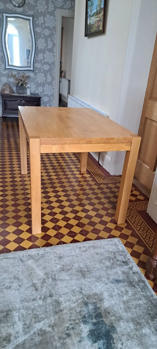 Heavy Solid Beech Kitchen Table - Image 2