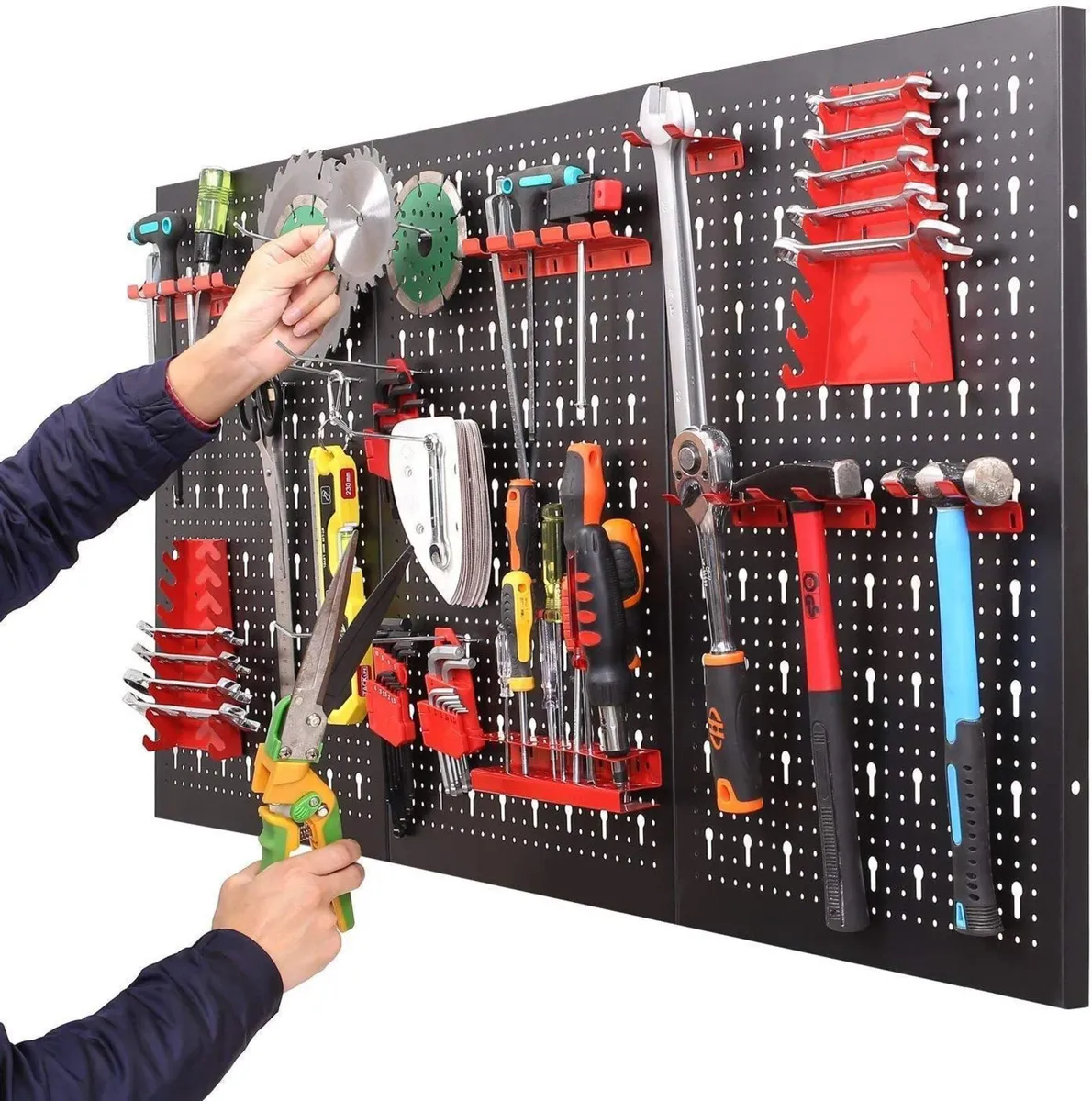 25pcs Metal Wall Mounted Tool Storage Organiser - Image 2