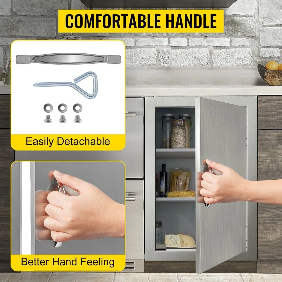 Stainless Steel BBQ Access Door 14x20 Single Wall - Image 4